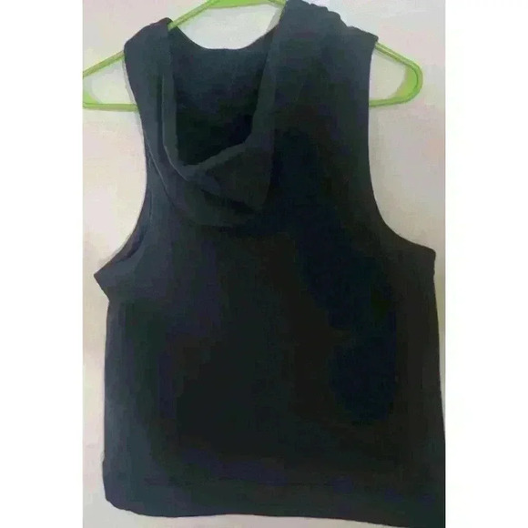 Nobull Microplush Sleeveless Hoodie Women's Size XS Gray Stretch Fleece Pullover - Picture 4 of 5